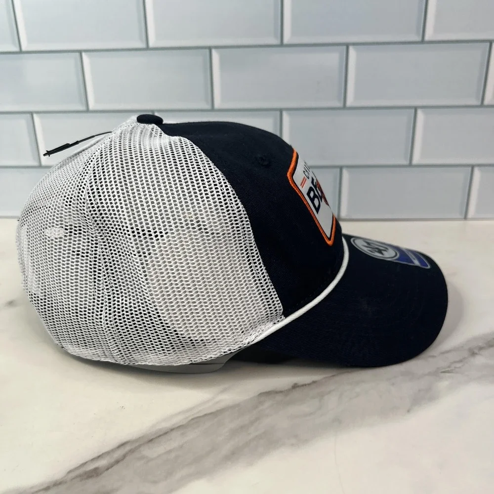 Chicago Bears Hat Cap Snap Back Trucker Navy‎ White NFL Football Kids Rope Mesh